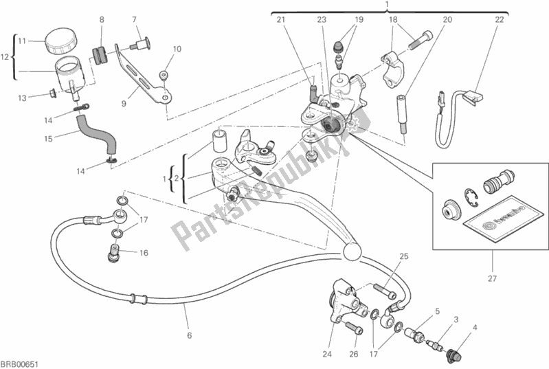Toutes les pièces pour le Commande D'embrayage du Ducati Superbike Panigale V4 USA 1100 2020
